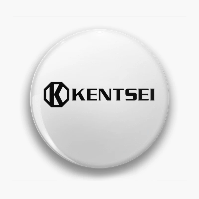 Kensei Black and White Geometric Brand Logo Pin