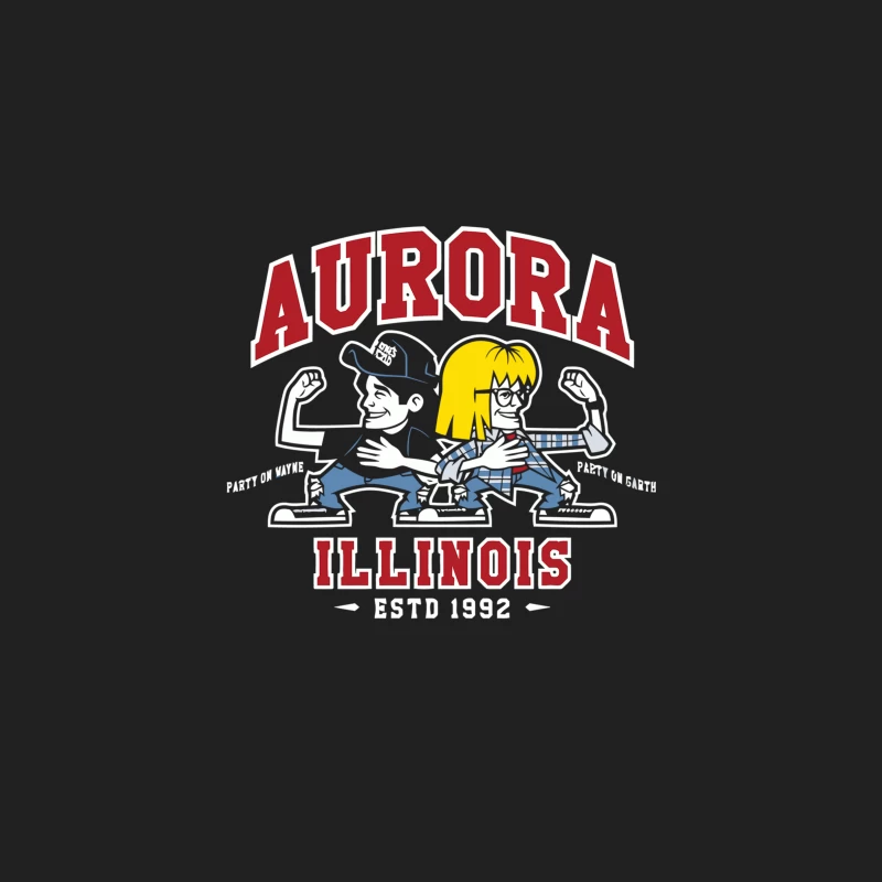 Aurora Illinois Ice Skating Mascot Logo Bucket Hat