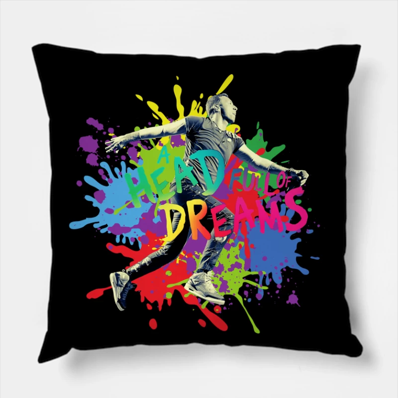 Coldplay Splash Color Throw Pillow