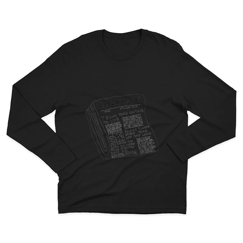Positive Nachrichtenfläche mit humorvollem Ton Herren Langarm T-Shirt