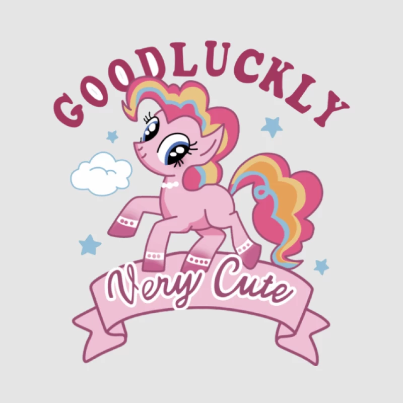 Sehr niedliches rosa Pony mit Regenbogenmähne Damen Pullover Hoodie