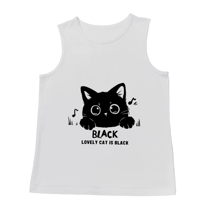 Niedliches schwarzes Kätzchen Herren Tanktops