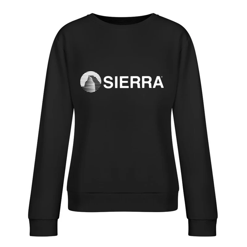 Vintage Sierra Entertainment Company Logo in White Female Pullover Sweatshirt