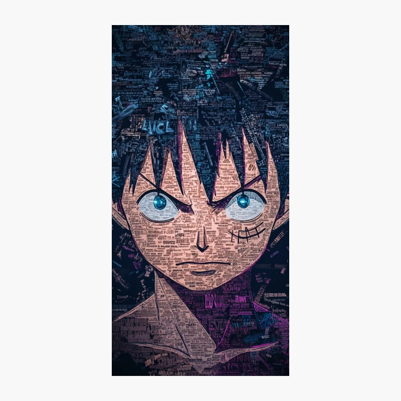 Anime-Inspired Graffiti Art: Manga Character in Typography iPhone Case
