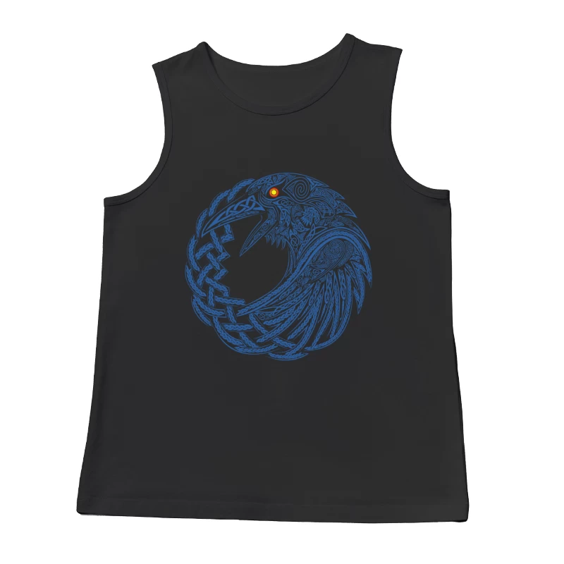 Intricate Celtic Knotwork Raven Illustration Male Tank Top