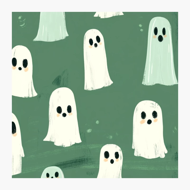 Cute Cartoon Ghost Pattern for Halloween Pin