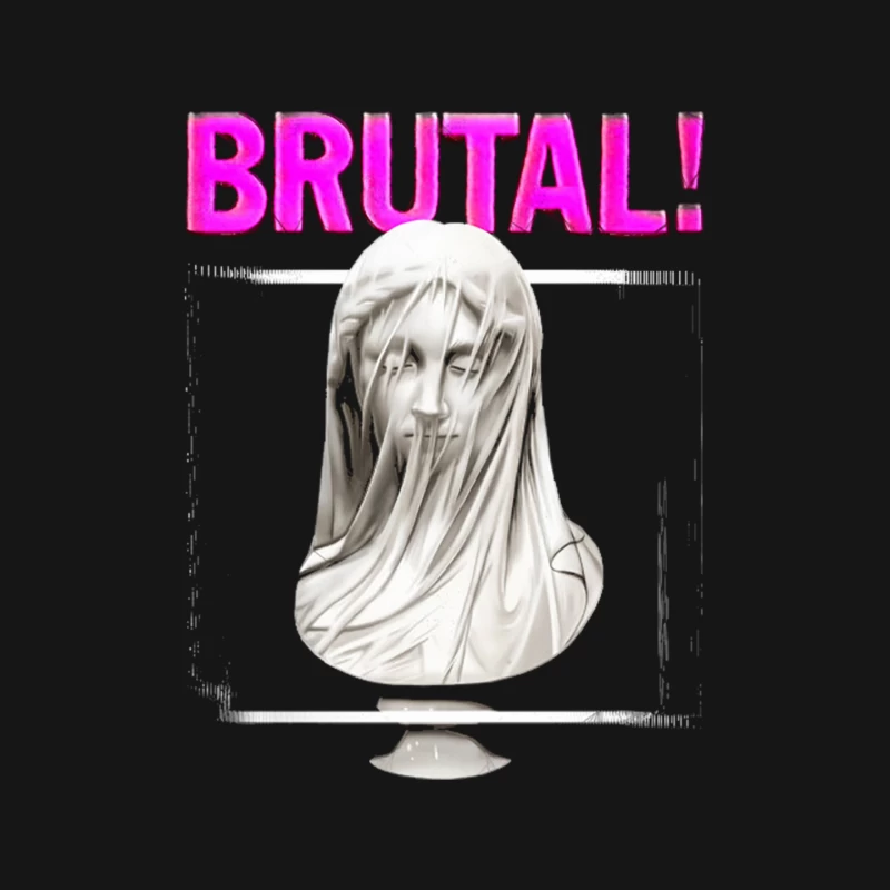BrutalAesthetic Statue Graphic Design Mouse Pad