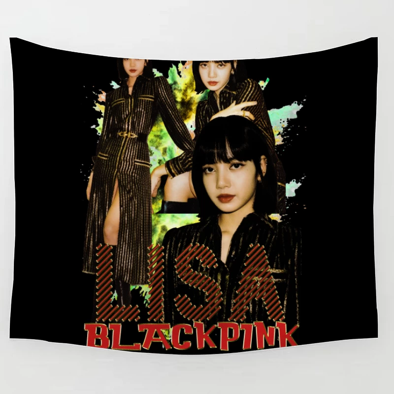 Lisa from BLACKPINK in Fashionable Attire Tapestry