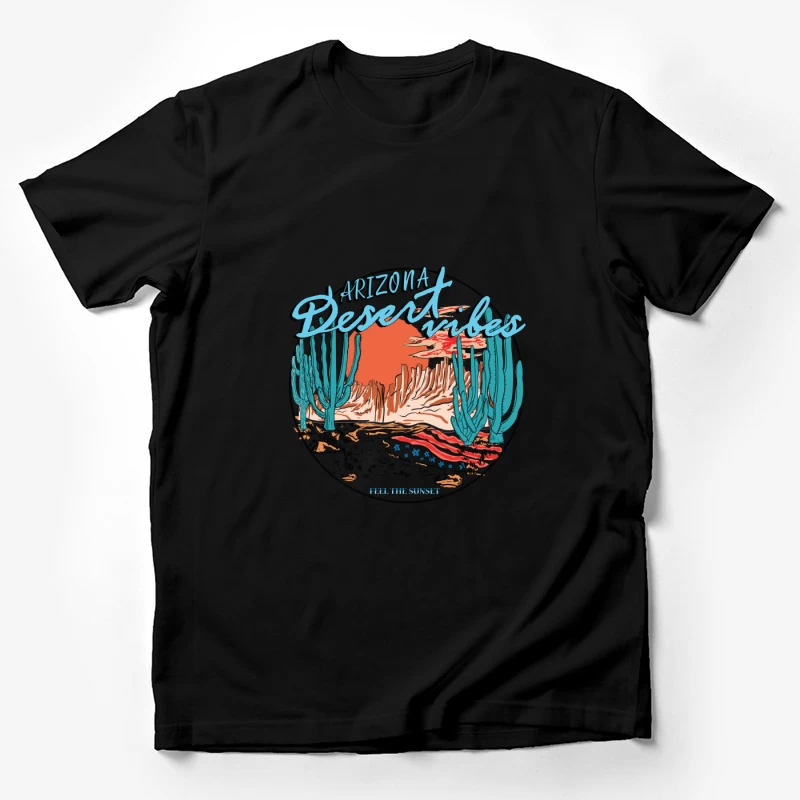 Arizona Wüstenlandschaft bei Sonnenuntergang Herren T-Shirt