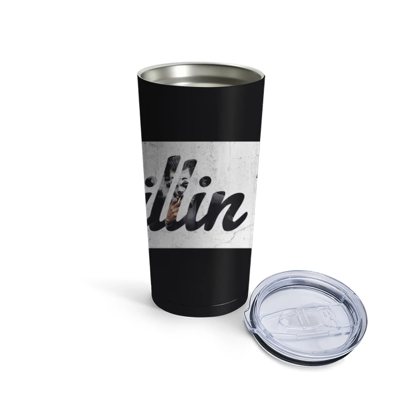 Urban Graffiti Art with Motivational Typography Travel Mug