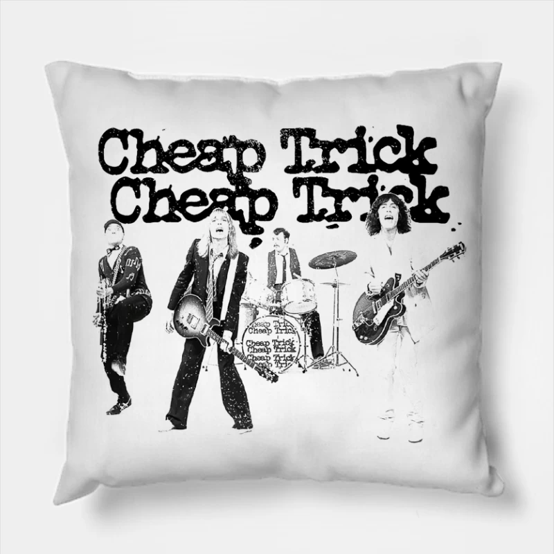 Cheap Trick Vintage Throw Pillow