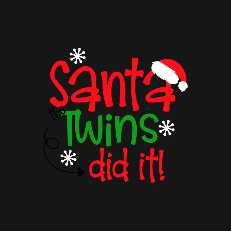 Blague de Noël avec Santa et les Jumeaux Homme Manches Longues T-Shirt