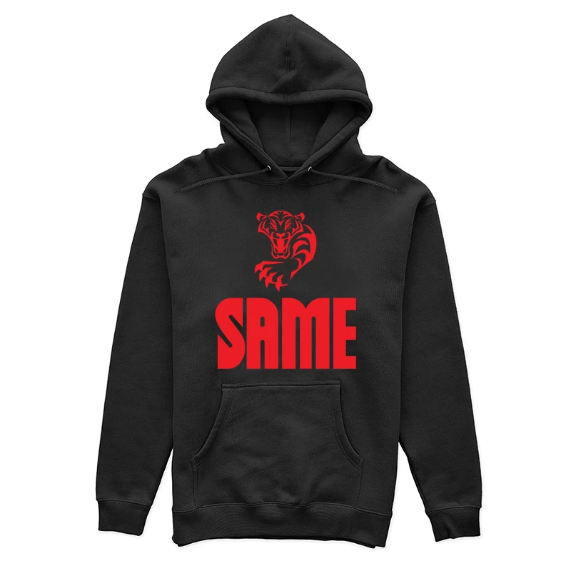 Red Tiger Sports Logo with SAME Text Female Pullover Hoodie