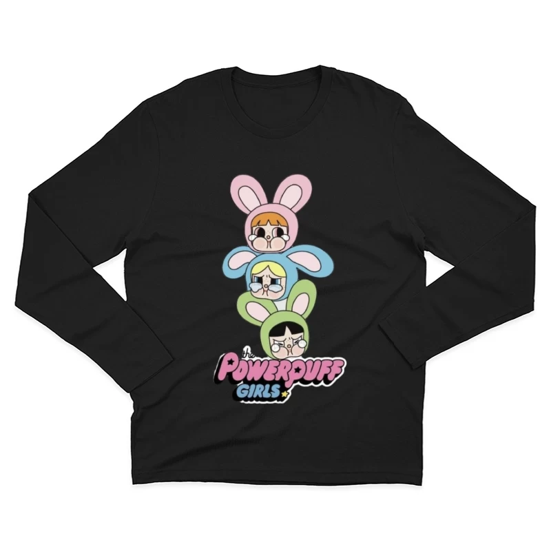 Weinende Powerpuff Girls Osterhasen Herren Langarm T-Shirt