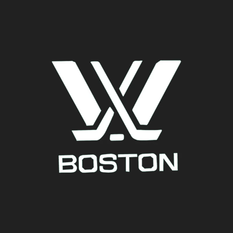 Boston Hockey Team Logo Line Drawing Bucket Hat