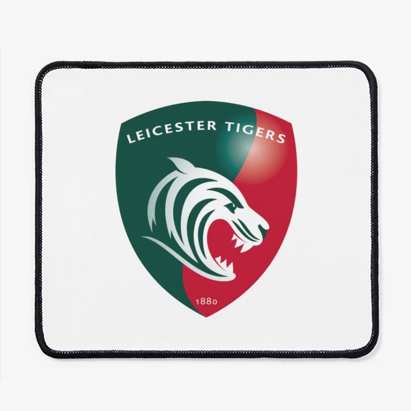 Leicester Tigers Rugby Club Official Logo Shield with Tiger Emblem Mouse Pad