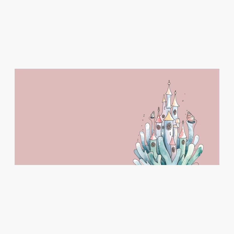 Whimsical Watercolor Fantasy Castle in Pastel Tones Coffee Mug