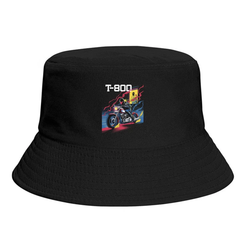 Dynamic Motorcycle Ninja Racing Through Colorful Smoke Bucket Hat