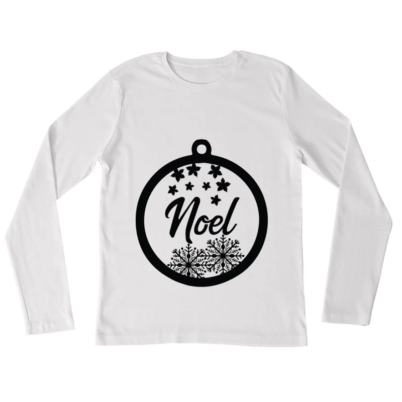 Décoration de Noël avec flocons et étoiles Femme Manches Longues T-Shirt