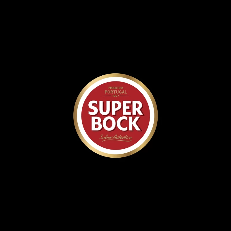 Super Bock Portuguese Beer Brand Logo Design from 1927 Desk Mat