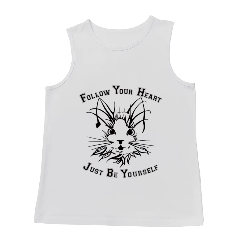 Folge deinem Herzen, sei du selbst - Katzenkunst Herren Tanktops