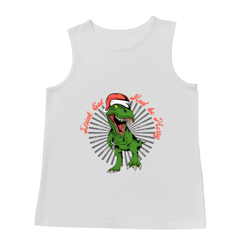 Festive Dinosaur Christmas Fun Male Tank Top