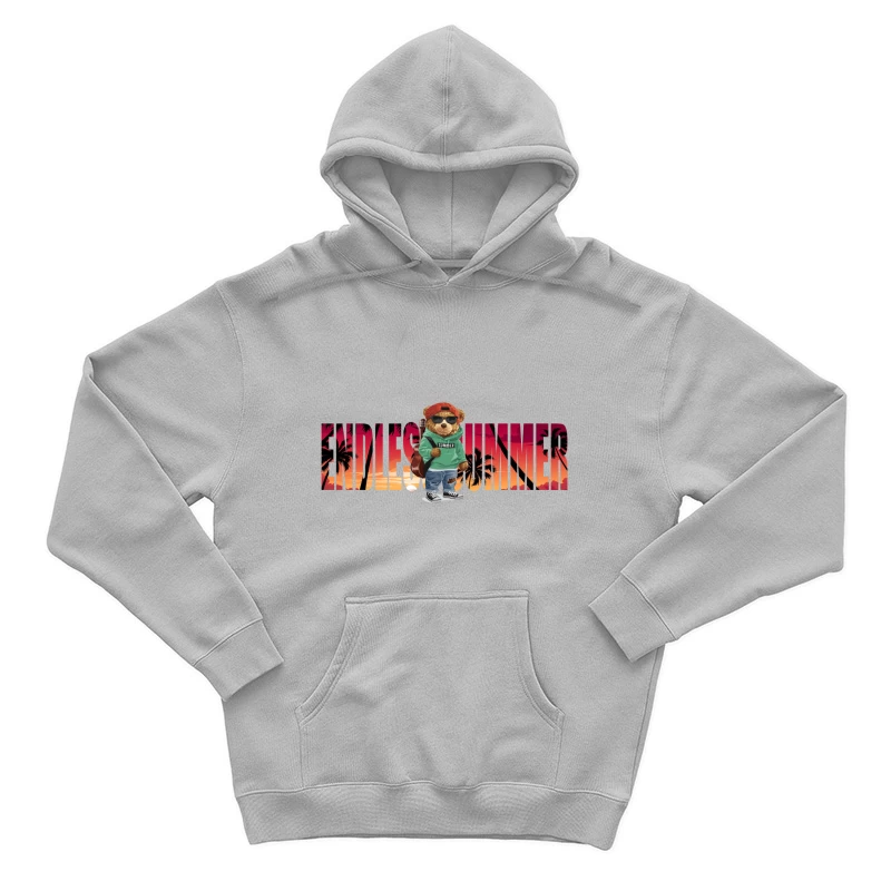 Cool Bear Enjoying Endless Summer Vibes Male Pullover Hoodie