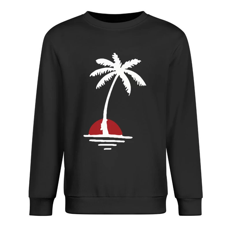 Palme bei Sonnenuntergang Herren Pullover Sweatshirt