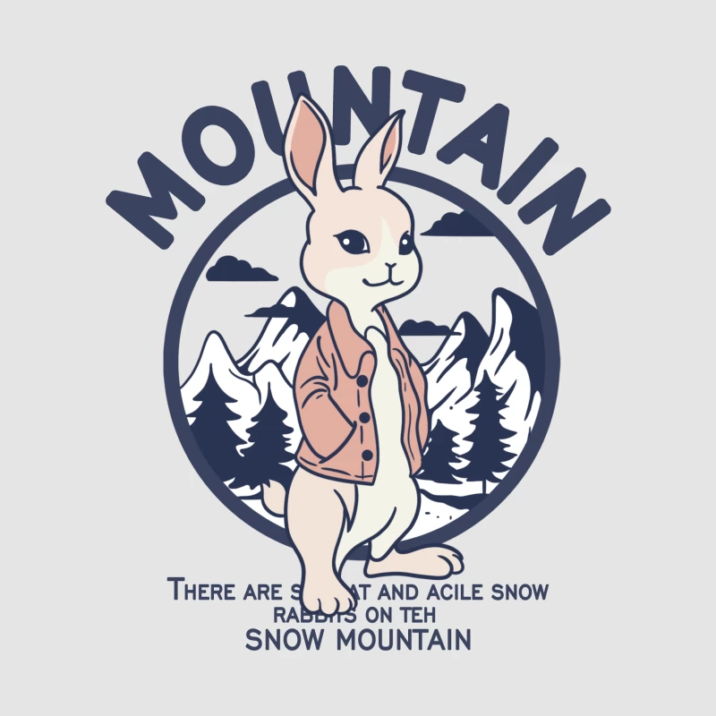 Schneehase auf Berg im Vintage-Stil Damen Pullover Hoodie