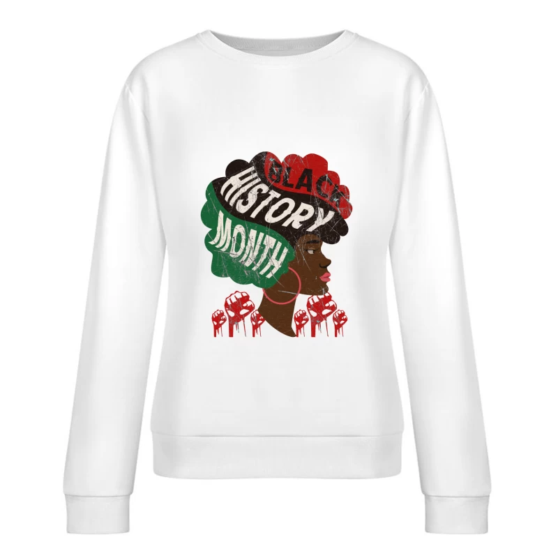 Schwarze Geschichte Monat, Afro, Ermächtigung Damen Pullover Sweatshirt