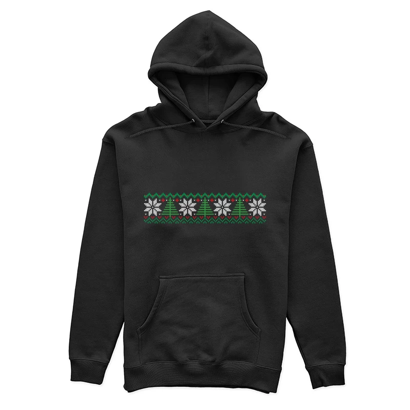 Motif de Noël traditionnel avec sapins et flocons Femme Sweat à capuche