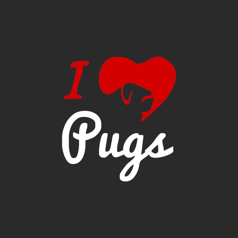 I Love Pugs Baseball Cap