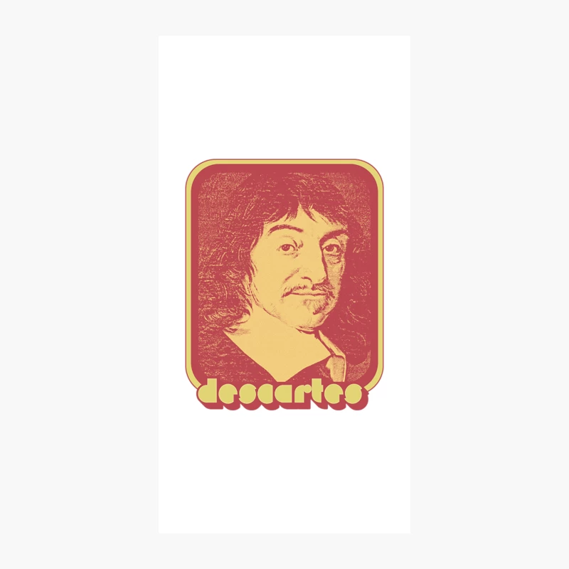 Descartes  Retro Aesthetic Fan Art Design iPhone Case