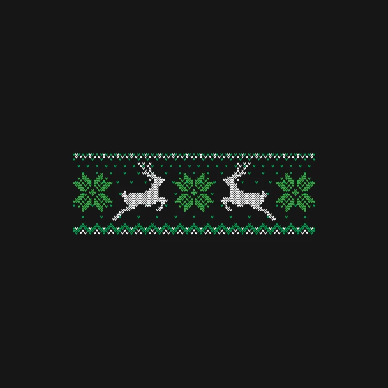 Motif de Noël avec cerfs et flocons Homme Manches Longues T-Shirt