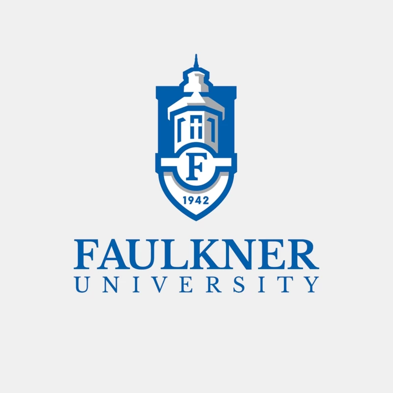 Faulkner University Logo - Educational Shield with Church Spire Design from 1942 Male Tank Top