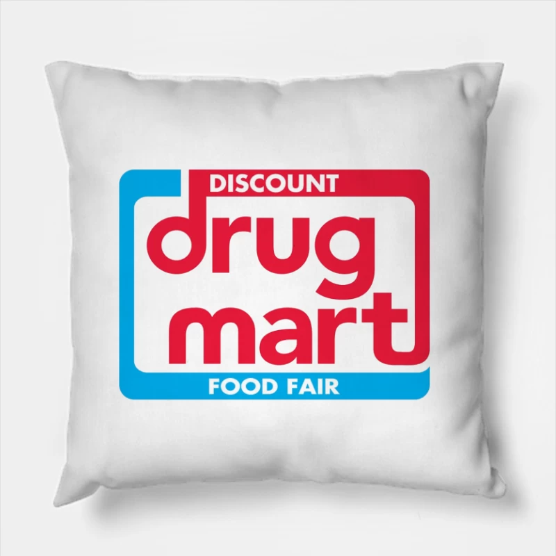 Discount Drug Mart Food Fair Vintage Retail Logo Throw Pillow