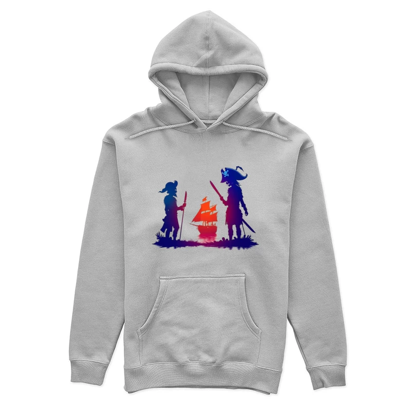 Pirate Ship Silhouette Female Pullover Hoodie