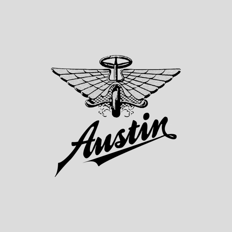 Vintage Austin Motorcycle Company Winged Logo Design Baseball Cap