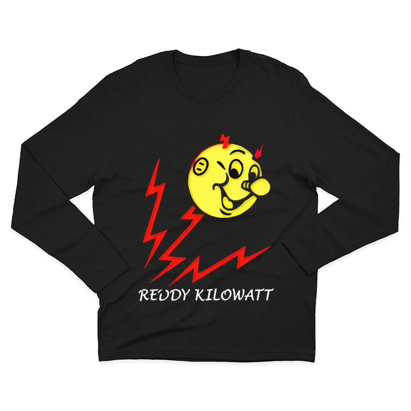 Reddy Kilowatt - Classic Electricity Company Mascot with Lightning Bolts Male Long Sleeve T-Shirt