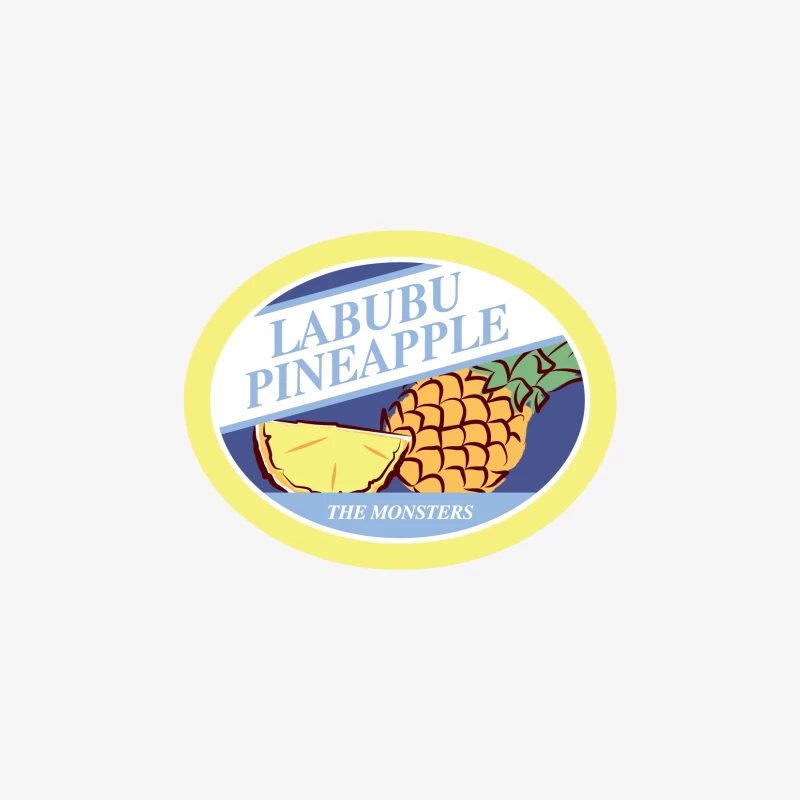 Labubu Ananas Etikett Damen Pullover Sweatshirt