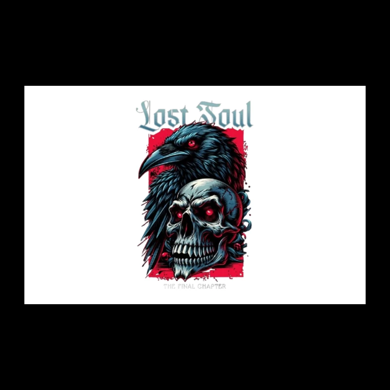 Lost Soul: Gothic Raven and Skull Dark Fantasy Illustration Travel Mug