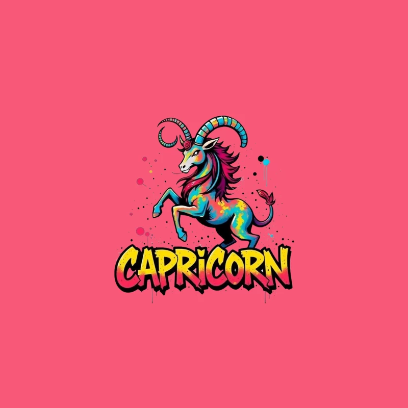 Vibrant Capricorn Zodiac Art Travel Mug