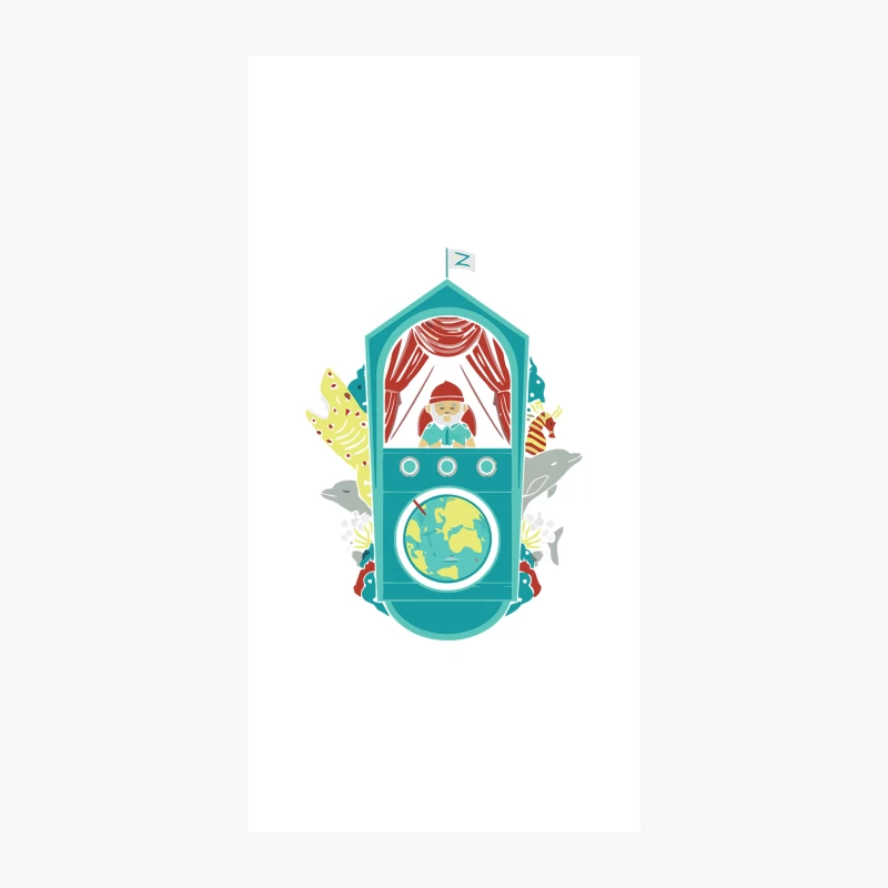 Underwater Explorer's Fantastical Submarine Journey iPhone Case