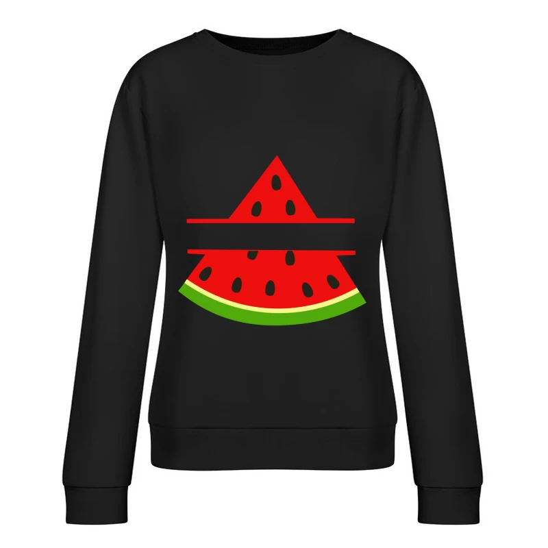 Tranche de pastèque stylisée Femme Sweat-shirt à enfiler