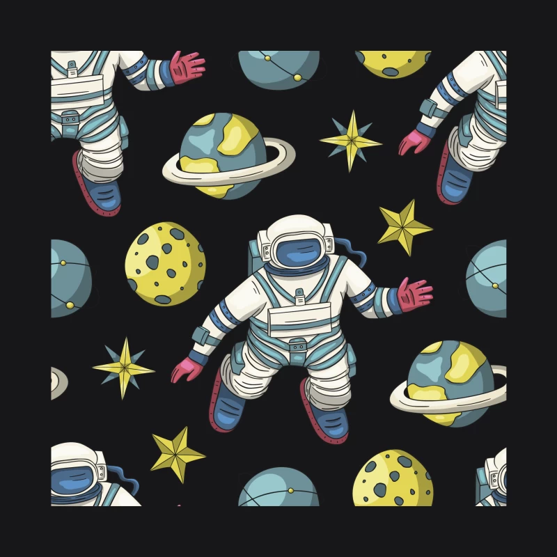 Astronauten und Planeten im Weltraum Herren Pullover Hoodie