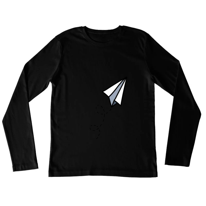 Avion en papier minimaliste Femme Manches Longues T-Shirt