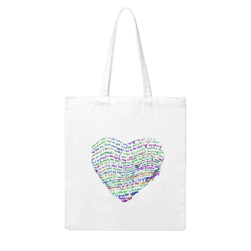 Coldplay Lyrics Art Cotton Tote Bag