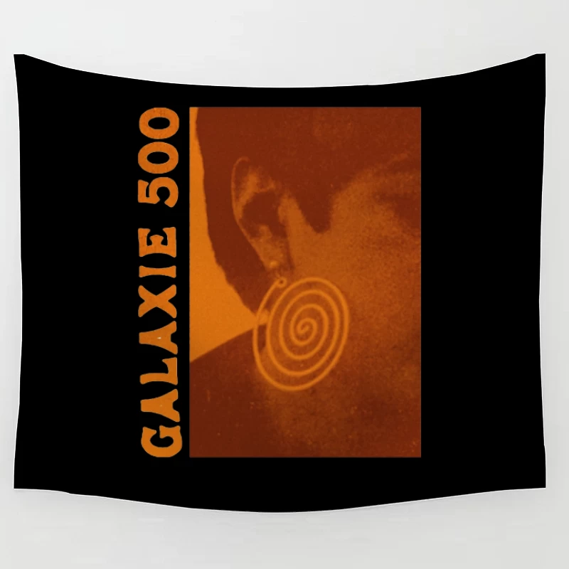 Vintage Sepia Album Cover with Spiral Design Tapestry