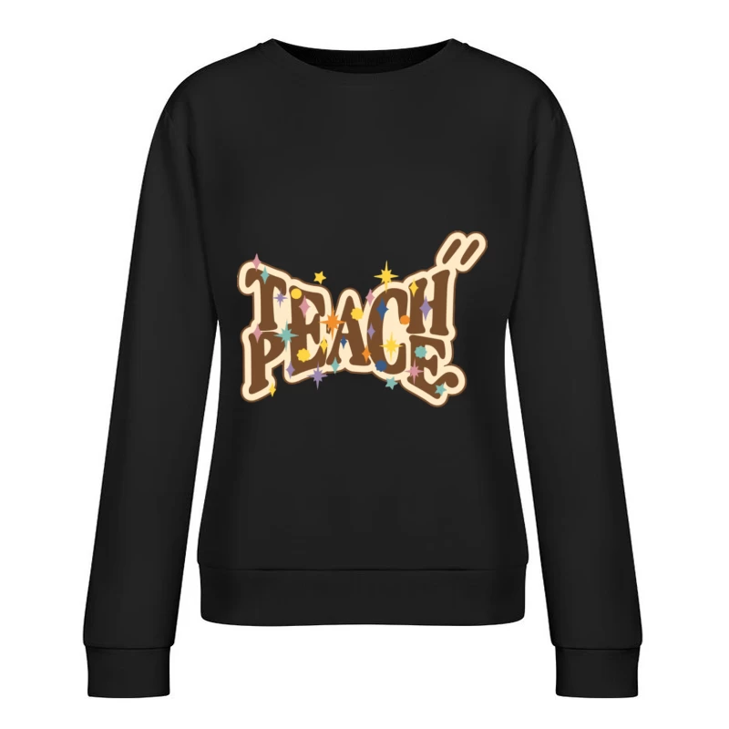Retro Schriftzug mit funkelnden Sternen Damen Pullover Sweatshirt