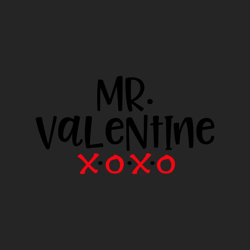 Design de Mr Valentine avec XO rouge Homme Sweat-shirt à enfiler